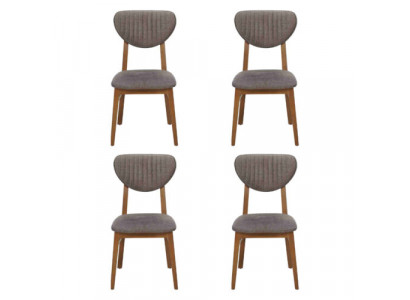 Ontwerpstoelfauteuilset eetkamerset gestoffeerd 4x stoelen ontwerp