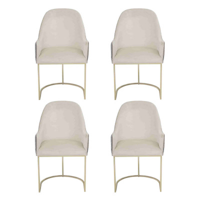 Moderne gestoffeerde stoel 4x stoelen Eetkamerstoel Hoogwaardige keukenstoel Meerkleurig.