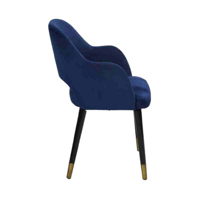 Luxe 4x stoelen Luxe blauw keukenmeubilair Designer eetkamerstoel Houten meubels