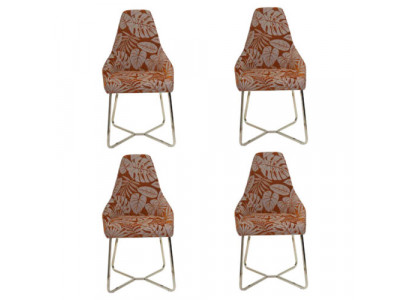 Moderne eetkamerstoel Keukenstoel 4x stoelen Armstoel Luxe Multicolor