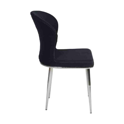 Groep Set 4x Stoel Stoel Ontwerp Stof Beklede Stoelen Eetkamer Textiel