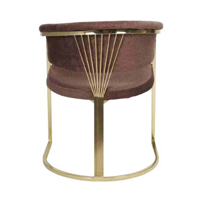 Moderne eetkamer 2x stoelen designer luxe roestvrijstalen elementen textiel nieuw