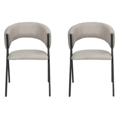 Eetkamer Luxe Designer Stijl Modern 2x Stoelen Beklede Zitting Inrichting Nieuw