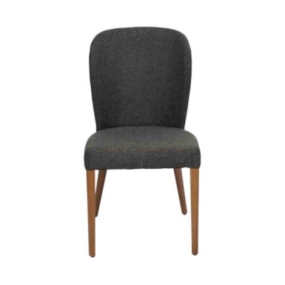 Grijze moderne houten stoel gestoffeerde fauteuils designer fauteuil met één zitplaats
