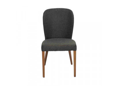 Grijze moderne houten stoel gestoffeerde fauteuils designer fauteuil met één zitplaats