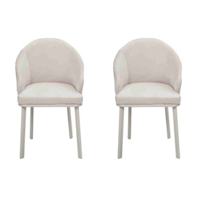 Moderne eetkamer Witte 2x stoelen Ontwerper keuken gestoffeerde zitmeubels