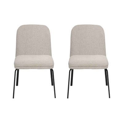 Moderne witte stoelenset Luxe eetkamerstoelen Designermeubilair 2-delig