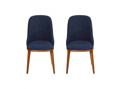 Stijlvolle Blauwe eetkamerstoelen Designer inrichting Stoelenset Meubels