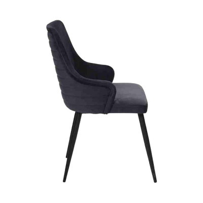 Zwarte ontwerper 2x stoelen Luxe eetkamer Fauteuil Moderne inrichting