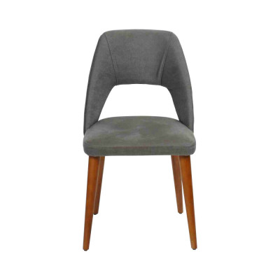 Grijze-bruine designer houten eetkamerstoelen Luxueus houten frame.