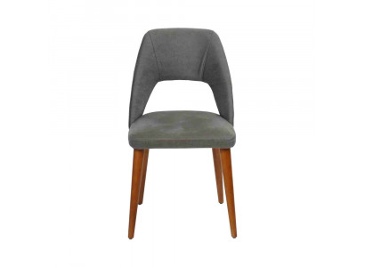 Grijze-bruine designer houten eetkamerstoelen Luxueus houten frame.