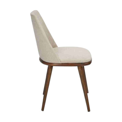 Witte gestoffeerde stoel Designer keukenstoelen Designer textiel éénpersoons Nieuw