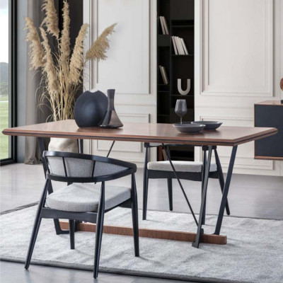 Eethoek Eetkamer Eettafel set 2-delig Dressoir Eettafel Bruin Hout