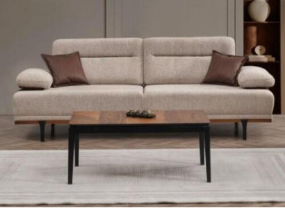 Stoffenbank Driezitsbank Bank 3-zits Bank Stoffenbank Beige Modern