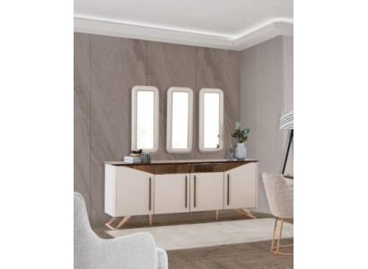 Sideboard Dressoir Ladenkast Kast Beige Hout Houten kast Eetkamer