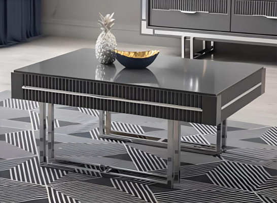 Wandmeubel tv-standaard kast salontafel RTV lowboard grijs set 3-delig.