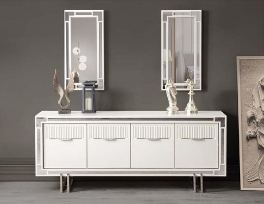 Dressoir Sideboard Wit Kast Commode Houten Kast Hout Eetkamer