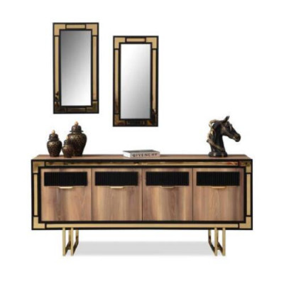 Houten kast dressoir Sideboard Bruin kast ladekast hout eetkamer