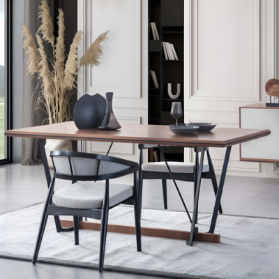 Eettafel Houten tafel Eettafel Tafel Eetkamer Bruin Hout 180 cm