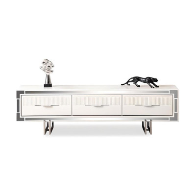 Sideboard TV-stand Wandpaneel Wit RTV Lowboard Moderne woonwand.
