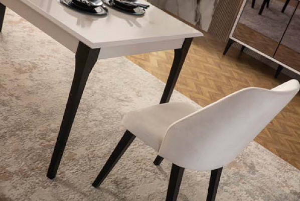 Eettafel Eetkamertafel Tafel Eetkamer Meubels Eethoek Hout Wit