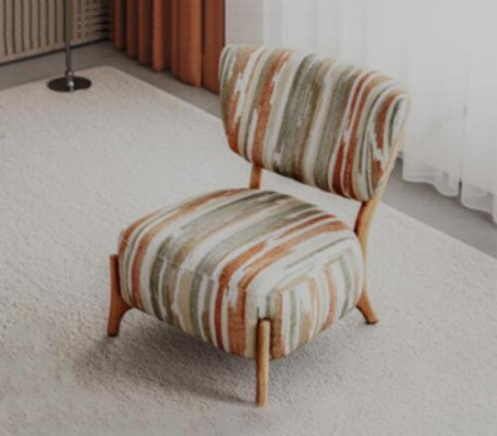 Textiel fauteuil 1-zits bank gestoffeerd Multicolor fauteuil Luxe Modern nieuw.