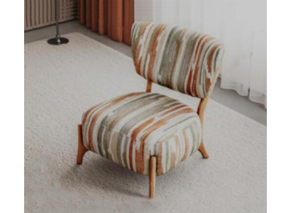 Textiel fauteuil 1-zits bank gestoffeerd Multicolor fauteuil Luxe Modern nieuw.