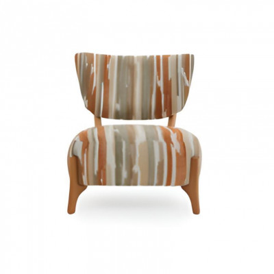 Textiel fauteuil 1-zits bank gestoffeerd Multicolor fauteuil Luxe Modern nieuw.