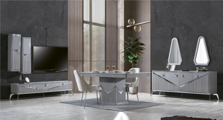 Eettafel eetgroep tafelset stoel meubel stoelgroep 5-delig set