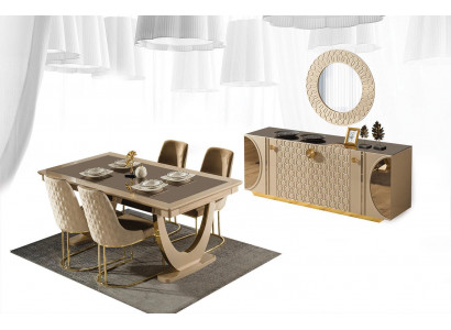 Een prachtige set voor een eetkamer in moderne stijl.