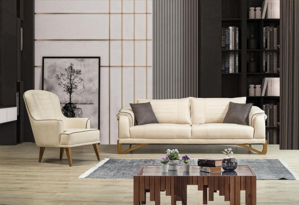 Sofa set bankstel set 3 + 3 + 1 + 1 zitplaatsen bekleding set meubels zitkussen 4 stuks