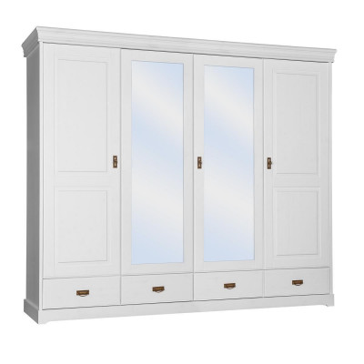 Kledingkast landelijke stijl rek kast kledingkasten houten meubels wit
