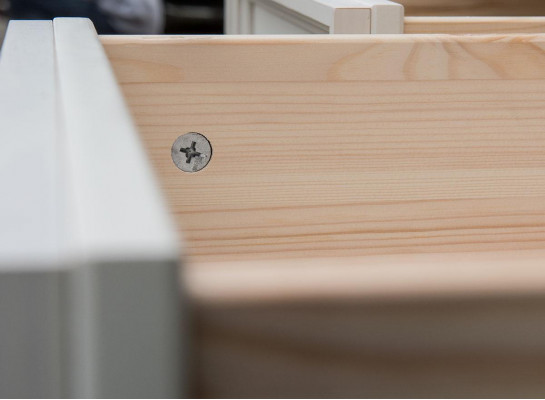 Landhuis woonkamer eetkamerset 8-delige set tafel dressoir stoelen vitrine meubels