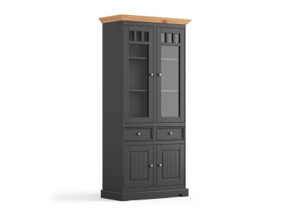 Moderne vitrinekast vitrine handgemaakt massief houten kasten massief hout glas