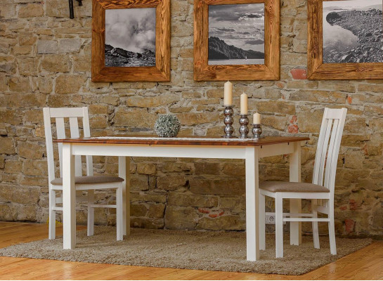 Houten boerderijtafel Eettafel Tafel Hout Tafels 150/197cm Eetkamer Uitschuifbaar