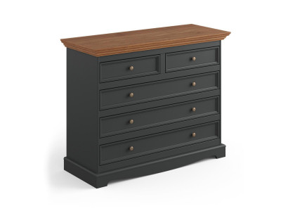 Woonkamerkast van luxe modern zwart XXL houten planken, lage commode zijbord kast