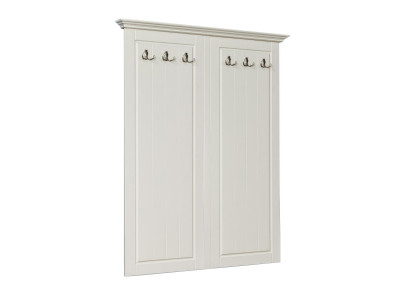 Landhuisstijl kledingrek muurgarderobe houten kapstok wit nieuw