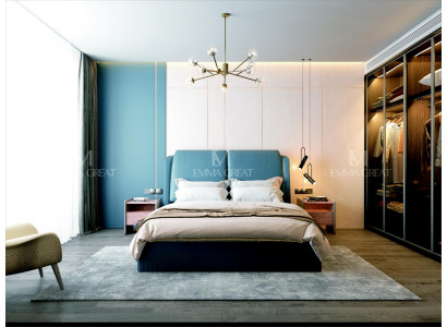 Bed 3-delig Slaapkamer Set Design Luxe Slaapkamer Hotelmeubelen 2x