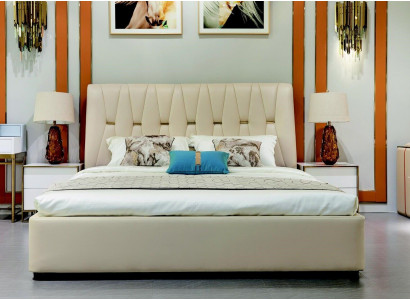 Bed 2x Nightstand 3-pc. Bedroom Set Design Modern Luxury Bedroom New