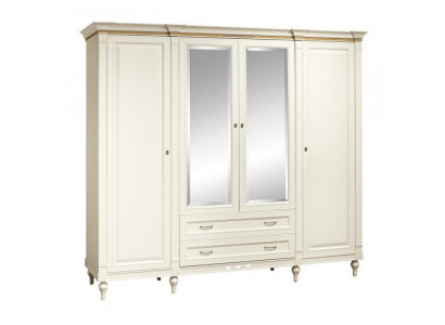 Klassieke kasten Kast Kastwand 4 deuren Houten meubels Slaapkamer