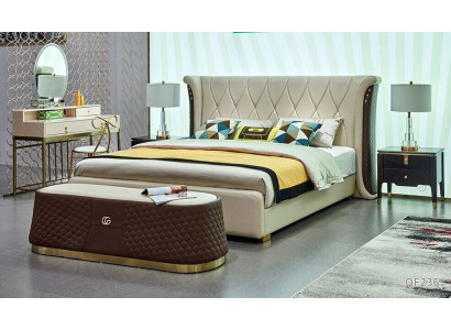 Tweepersoonsbed Bed Huwelijksbed Ontwerp Luxe Luxe Gestoffeerd Ontwerppont Bedden