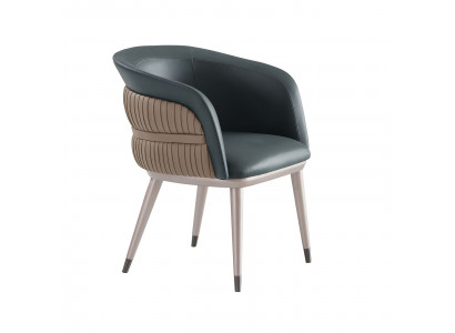Staal Grand Club Lounge Modern Design Meubilair Luxe Stoelen Roestvrij staal Leren fauteuil
