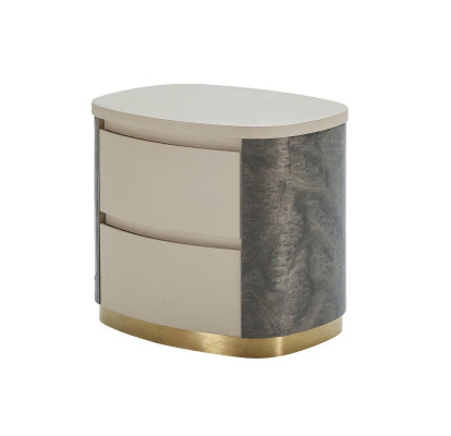 Nachtkastje Luxe Beige Slaapkamer Nieuw Ronde Bijzettafels Design Meubels Goud