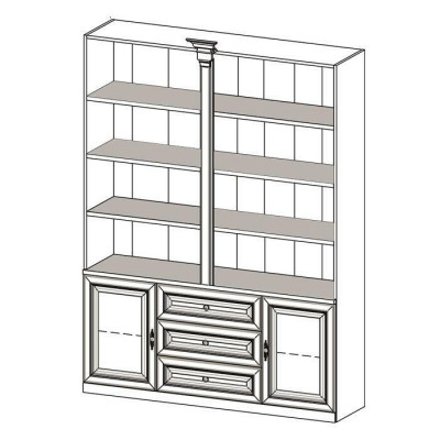 Klassieke kasten kast wandmeubel vitrine vitrinekast hout