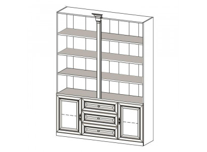 Klassieke kasten kast wandmeubel vitrine vitrinekast hout