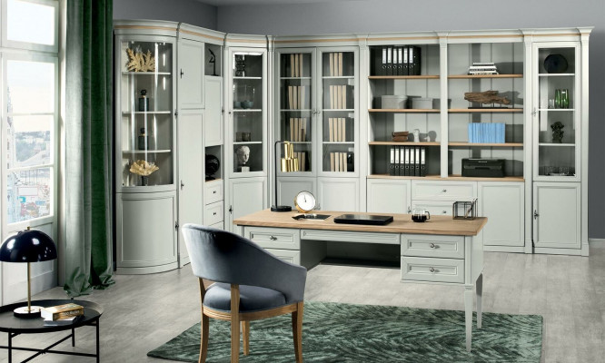 Bureau kast muur hoekkast hout luxe meubels - Offerte aanvragen - Andere maat