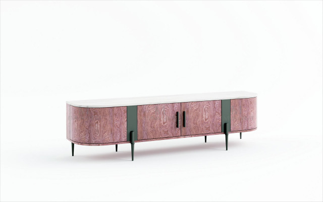 Designer tv-meubel dressoir ladekast lage plankenkast kast woonkamer rek