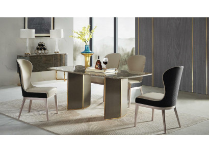 Eettafel marmer Eettafels Eetkamer tafels Tafel Ontwerp Hout Roestvrij staal Luxe