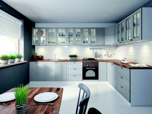 Ingebouwde keuken Design Keukens Glazen Kasten Onderkasten Design Hout Maatwerk
