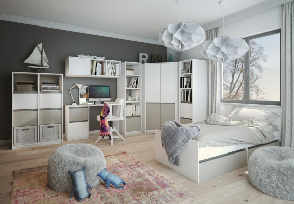 Jongerenbed kinderbed Kids Design Modern Kinderkamer Bed 90 cm Bedlade Nieuw